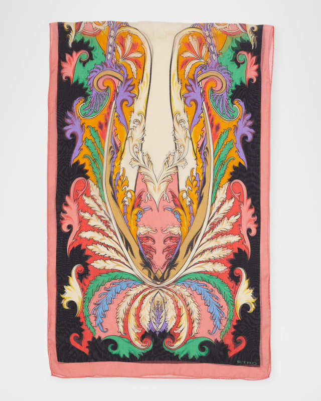 Tosca Paisley Silk Scarf